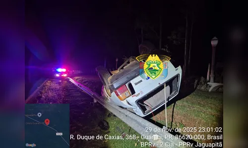 Acidente na PR-340 deixa jovem de 26 anos ferido