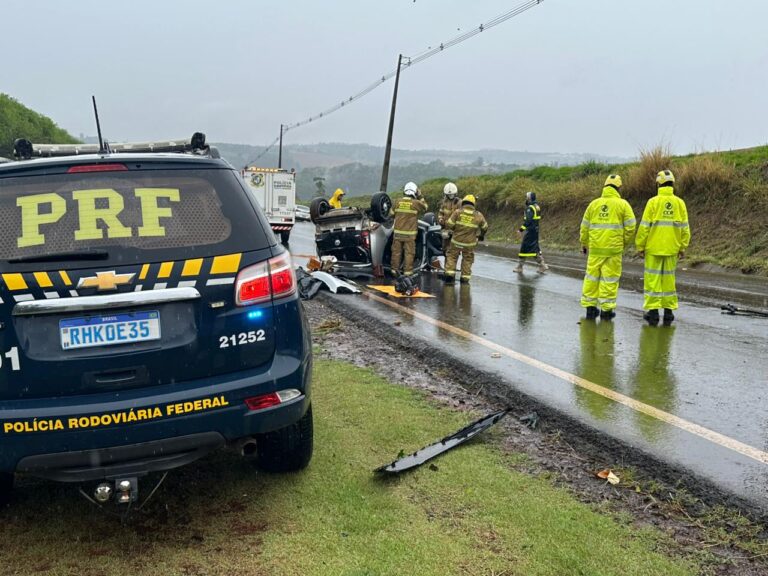 Motorista morre em capotamento no Contorno Sul de Apucarana