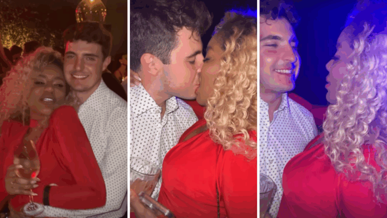 Cariúcha e filho de Gugu protagonizam momento romântico em festa de João Silva