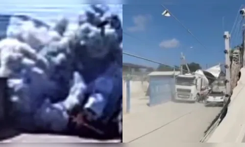 Explosão de caminhão betoneira em Fortaleza causa impacto impressionante