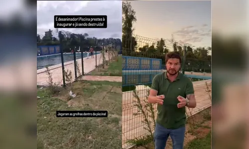 Vandalismo em piscina pública de Arapongas é denunciado
