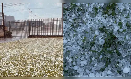 Temporal provoca danos em Colombo com granizo e fortes chuvas