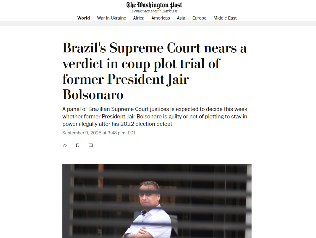 Imprensa internacional analisa voto de Moraes no caso Bolsonaro