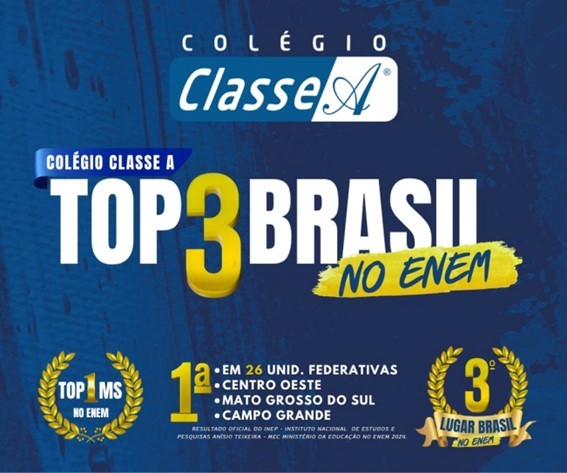 Colégio Classe A é destaque nacional no Enem 2024