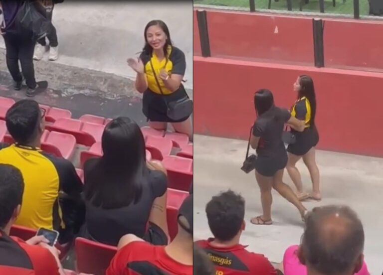 Torcedora do Sport flagra traição em jogo