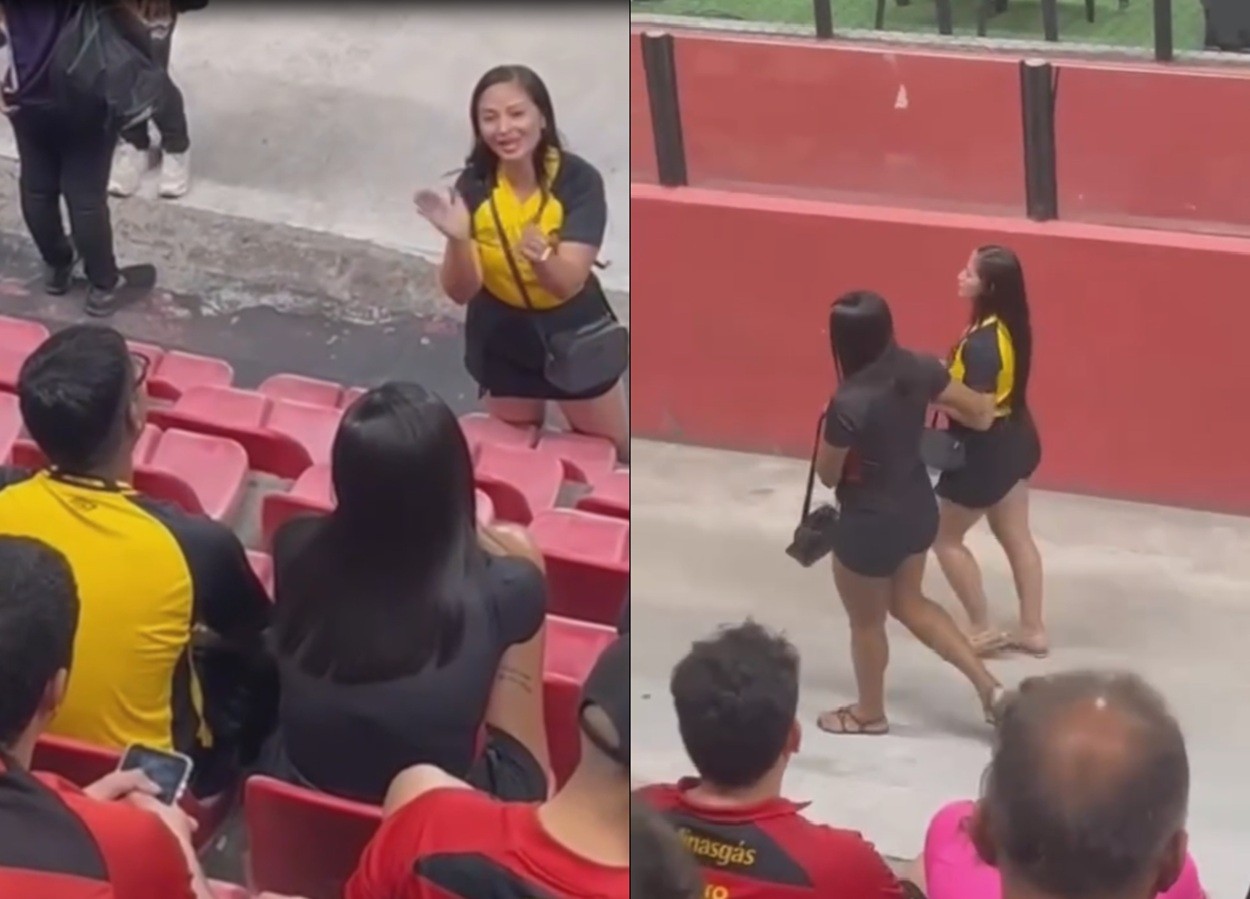 Torcedora do Sport flagra traição em jogo