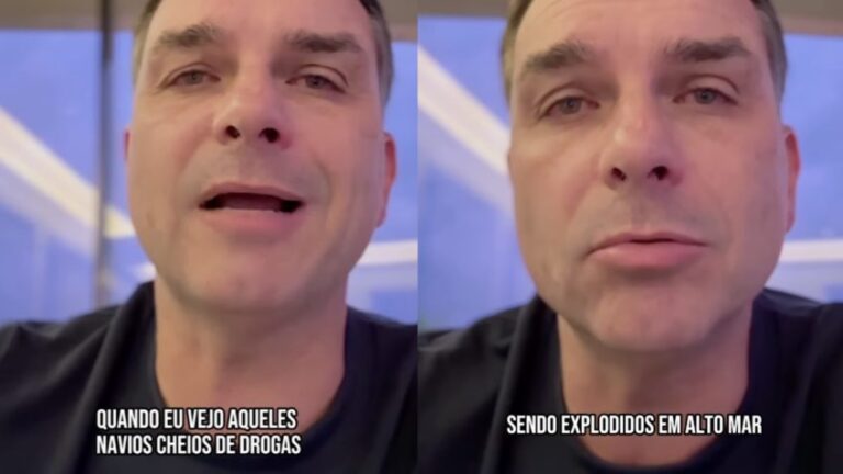 Flávio Bolsonaro critica imprensa e defende combate ao tráfico