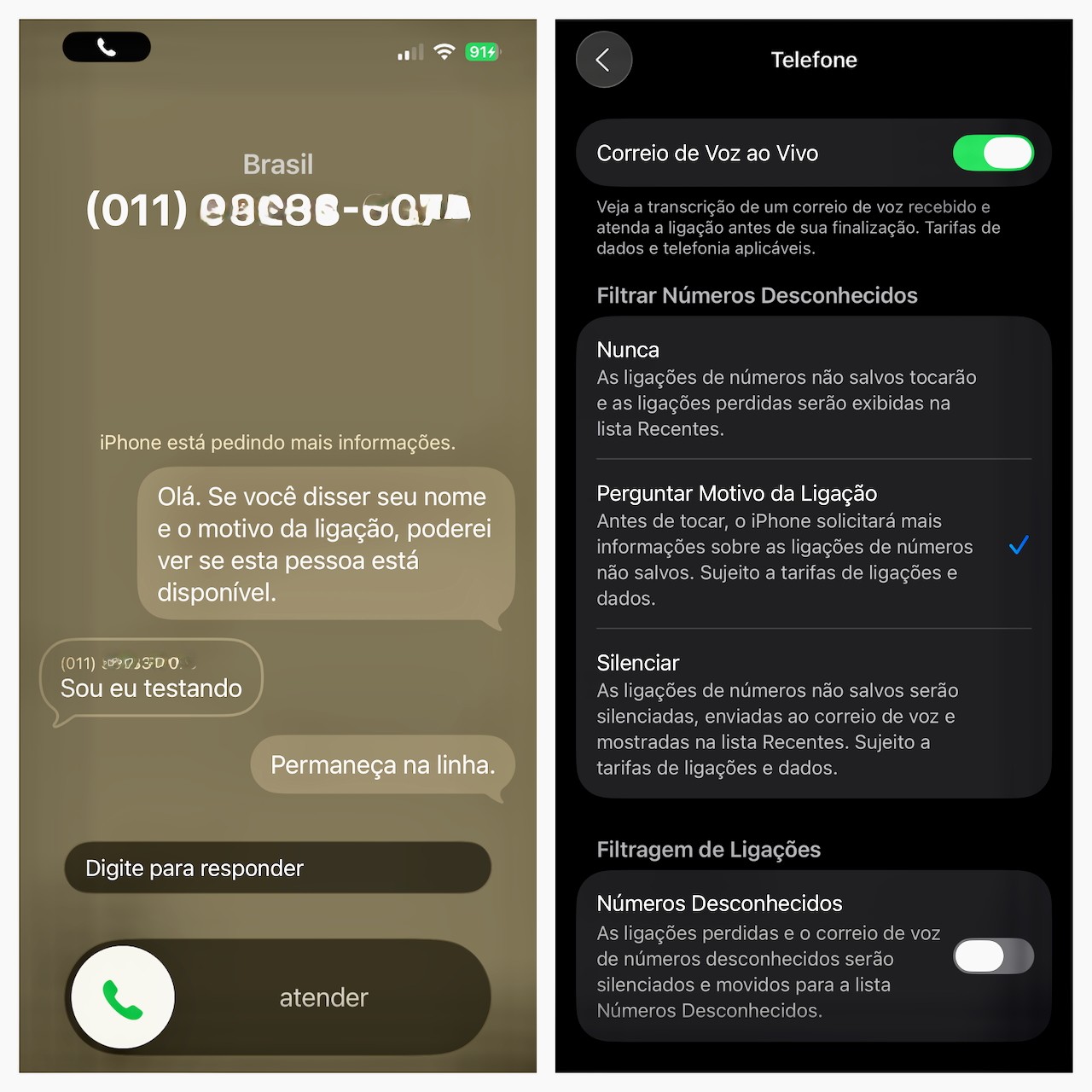 Atenda ligações sem falar: conheça o recurso do iPhone e Galaxy