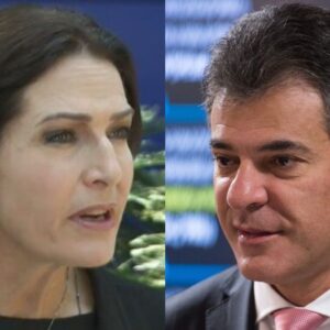 a jornalista Cristina Graeml e o deputado Beto Richa podem acabar no mesmo partido se a fusão entre Podemos e PSDB for confirmada (Foto: (Foto: Reprodução/ Redes Sociais e Marcelo Camargo/ Agência Brasil)