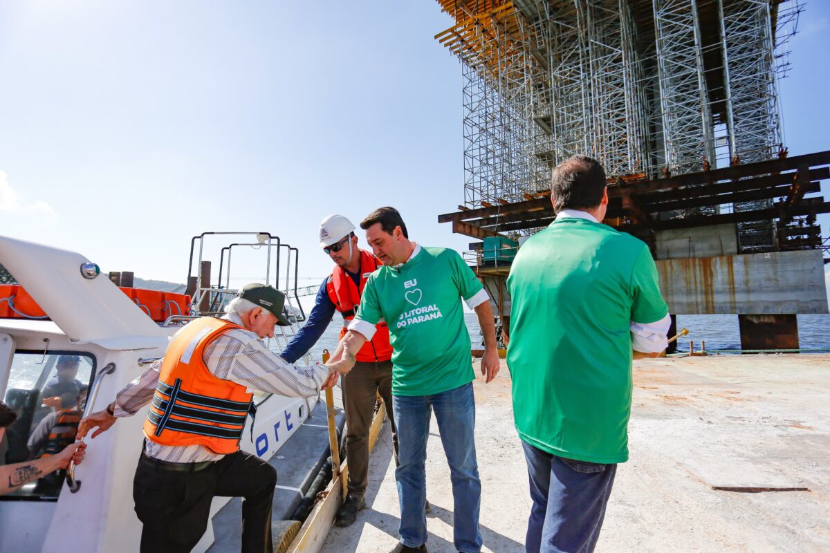 Obras da Ponte de Guaratuba chegam a 50% de conclusão