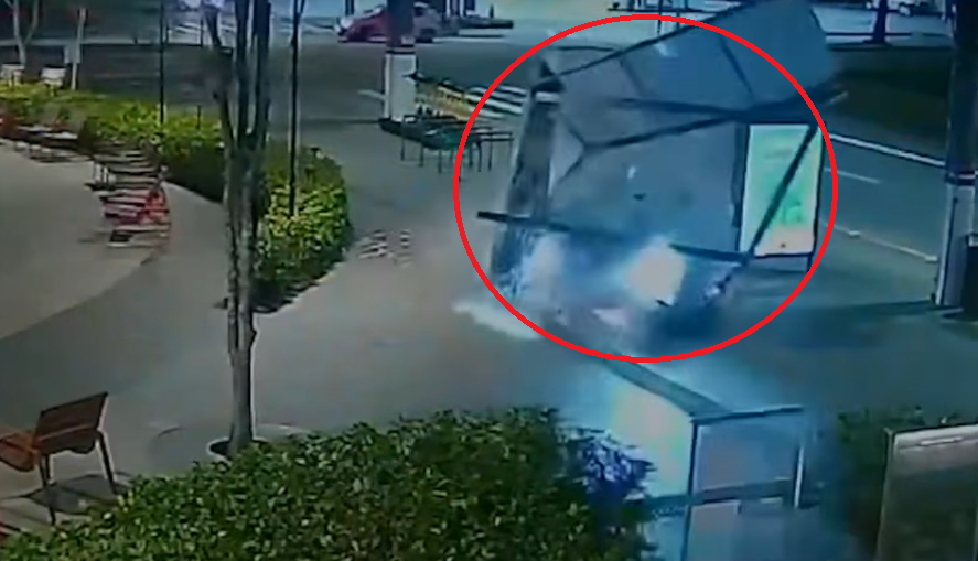 Imprudência na Madrugada: Motorista Destrói Ponto de Ônibus no Centro de Florianópolis e Foge