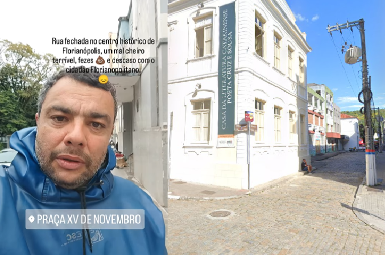 Florianópolis: Denúncia expõe crise sanitária e de dignidade humana no Centro Histórico