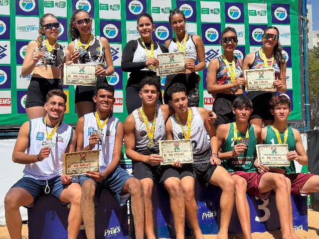 Campo Grande Domina o Pódio no Estadual de Vôlei de Praia Sub-19