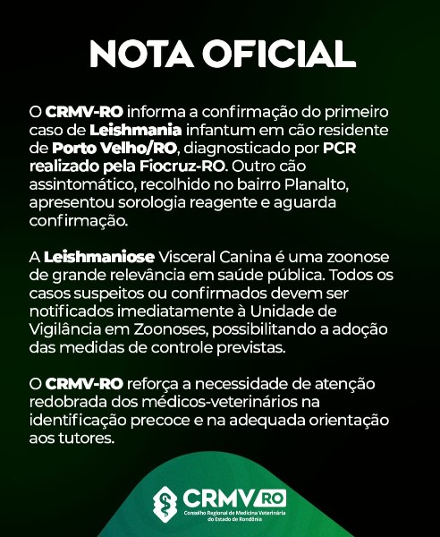Alerta em Porto Velho: Confirmado Primeiro Caso de Leishmaniose Visceral Canina