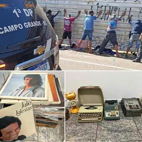 Operação Policial no Centro de Campo Grande Combate Crimes e Recupera Acervo Inusitado