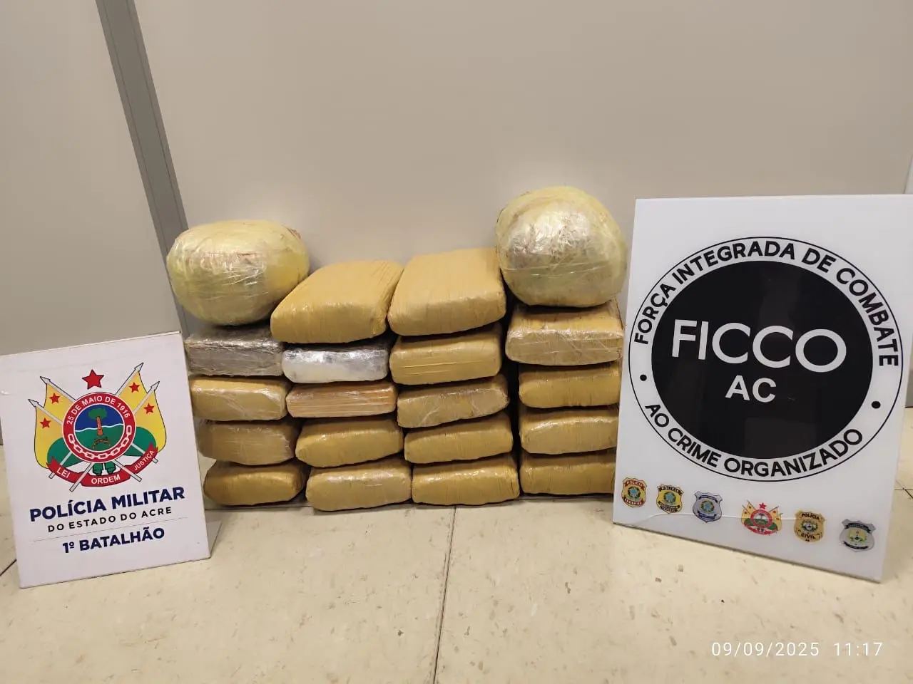 Ação Conjunta da PM e FICCO Apreende 20 kg de Skunk em Rio Branco