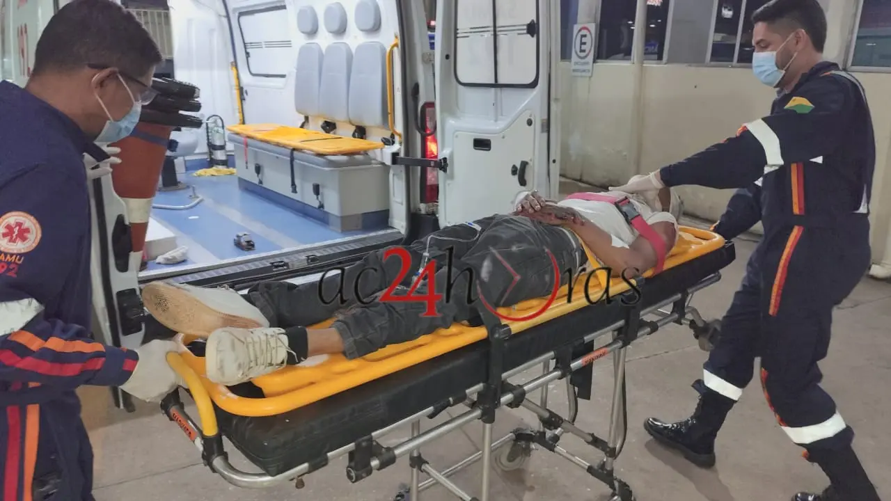 Atropelamento no Bairro da Paz, em Rio Branco, Deixa Pedestre e Motociclista Feridos