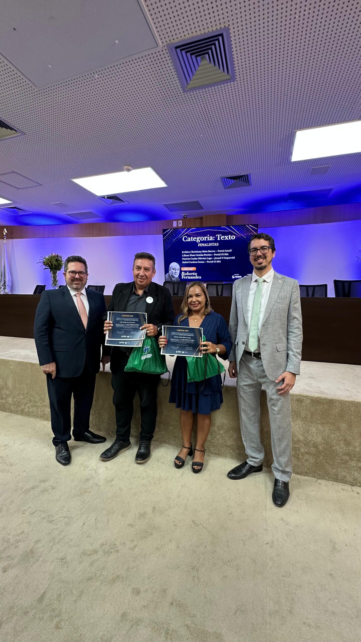 O Imparcial Reconhecido no Prêmio Roberto Fernandes de Jornalismo por Excelência em Texto