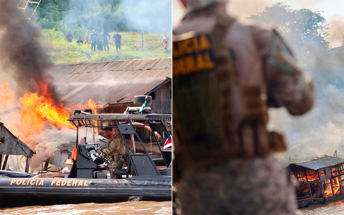 PF Desmantela Garimpo Ilegal no Rio Madeira: 138 Embarcações Destruídas em Operação Relâmpago