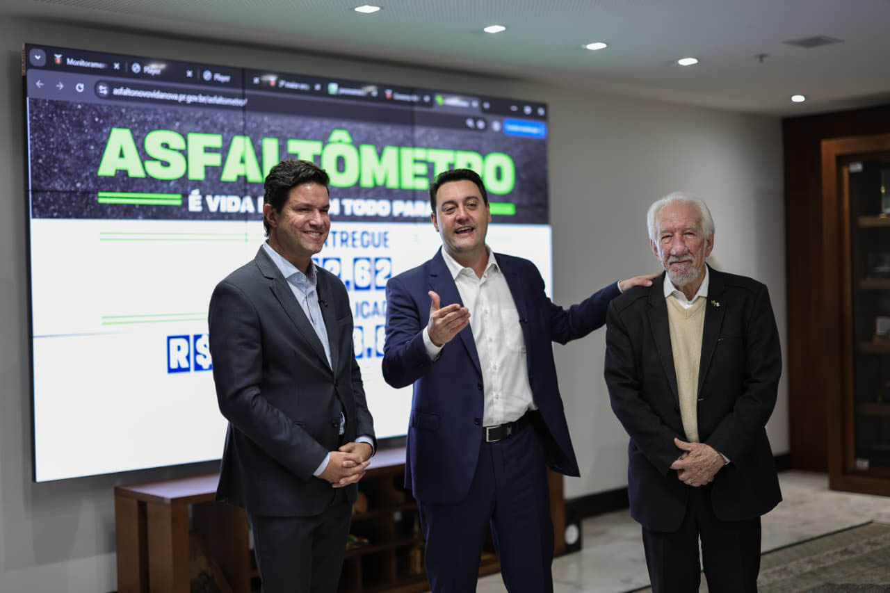 Paraná lança Asfaltômetro para monitorar em tempo real o programa Asfalto Novo, Vida Nova