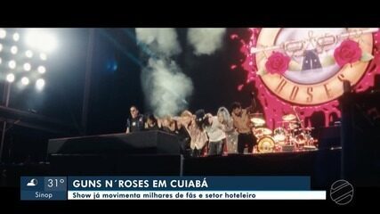 Cuiabá terá chuvas fortes na semana do show de Guns N’ Roses