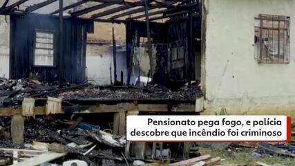 Homem preso por incêndio em pensionato no Paraná