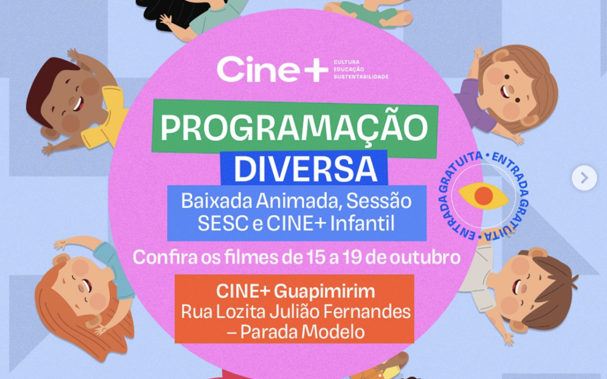 Cine+ Guapimirim Oferece Programação Infantil Gratuita em Celebração ao Mês das Crianças