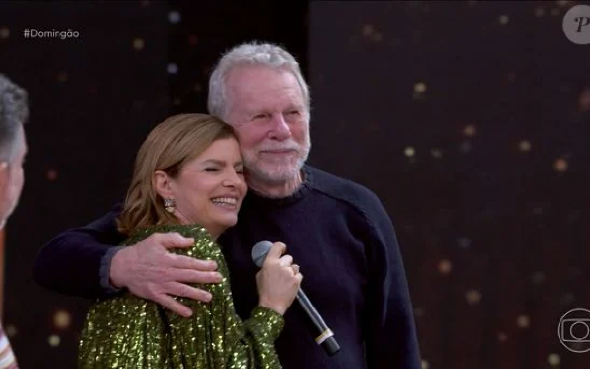 Jonas Bloch se emociona ao homenagear a filha, Débora Bloch, no ‘Domingão com Huck’: ‘Travado de emoção’