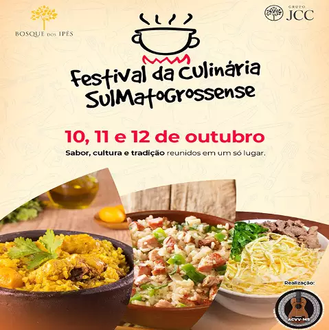 Sabores do MS em Festa: Festival Gastronômico Celebra 48 Anos do Estado no Bosque dos Ipês