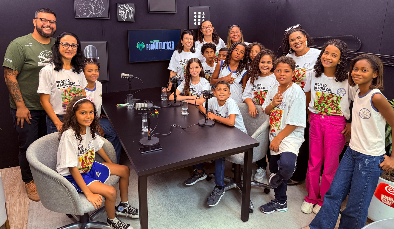 Alunos do ES Levam a Voz do Manguezal ao PodNatureza e Emocionam