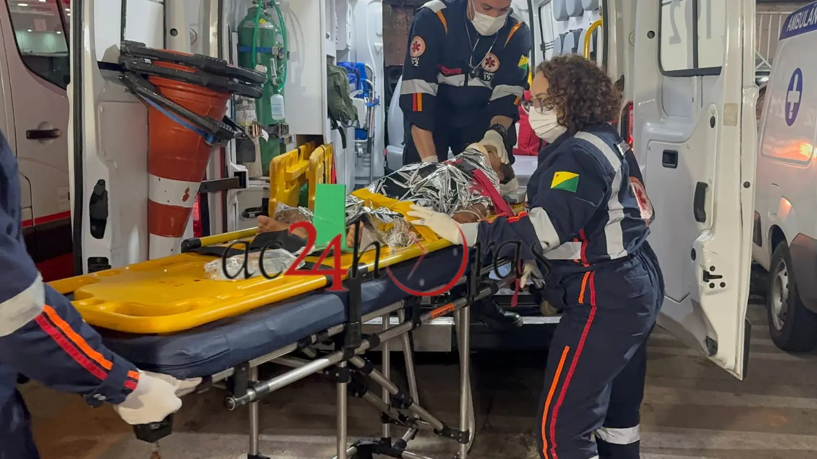 Acidente Grave em Porto Acre: Colisão entre Moto e Bicicleta Fere Criança e Dois Adultos