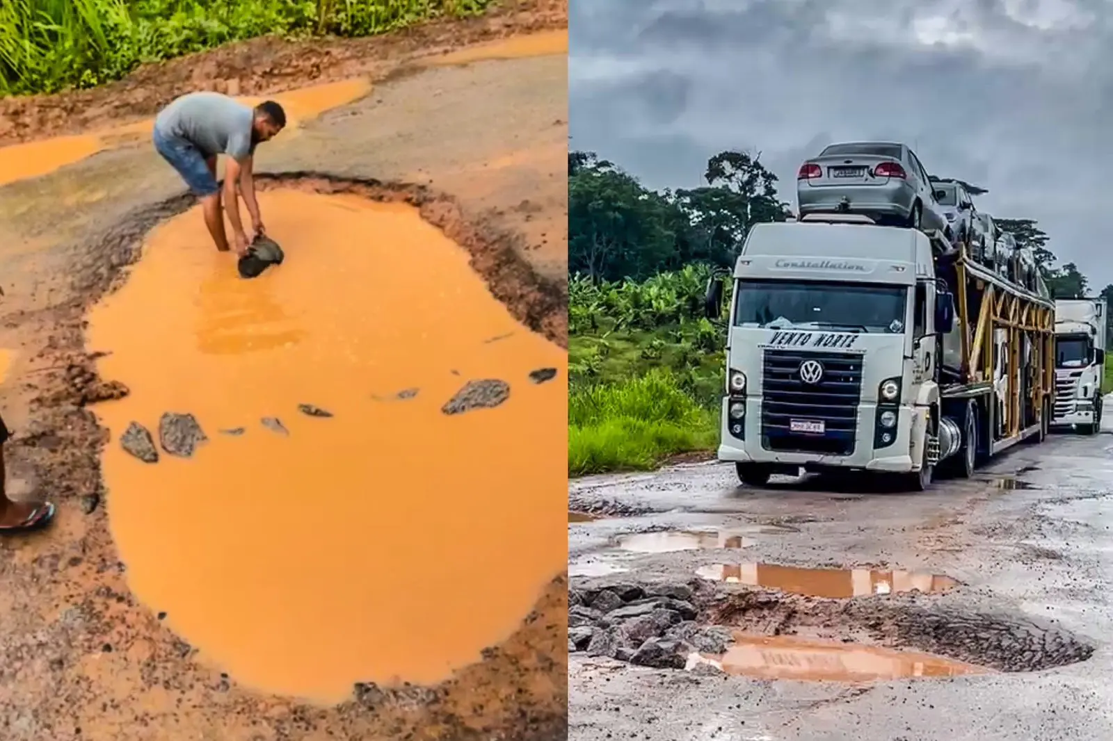 BR-364 no Acre: Caminhoneiros se Unem em Ação Desesperada para Reparar Rodovia Abandonada