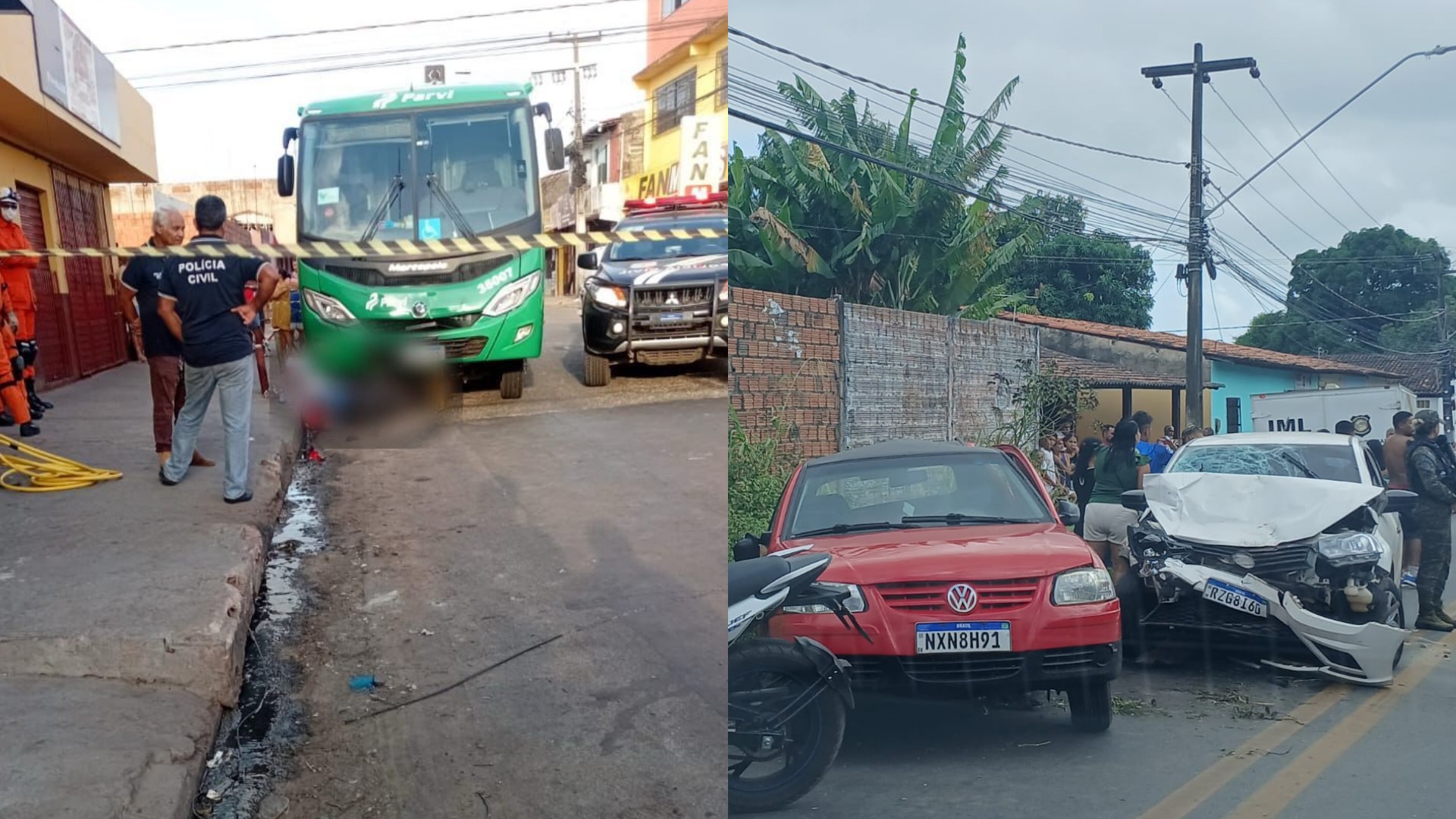 Dois acidentes fatais em São Luís na manhã deste domingo