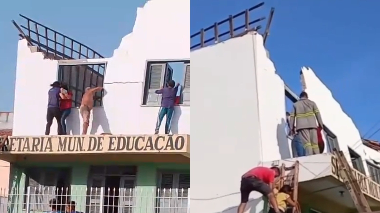 Desabamento do teto de secretaria em Chaval deixa feridos