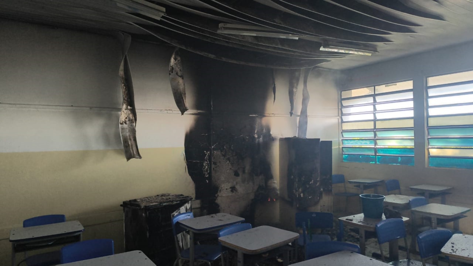 Incêndio em escola de Jundiaí atinge sala de aula