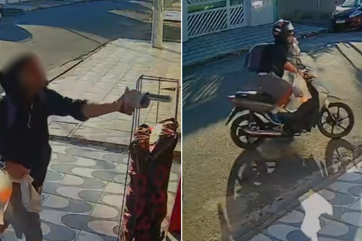 Homem armado rouba moto de mulher em padaria no litoral de SP