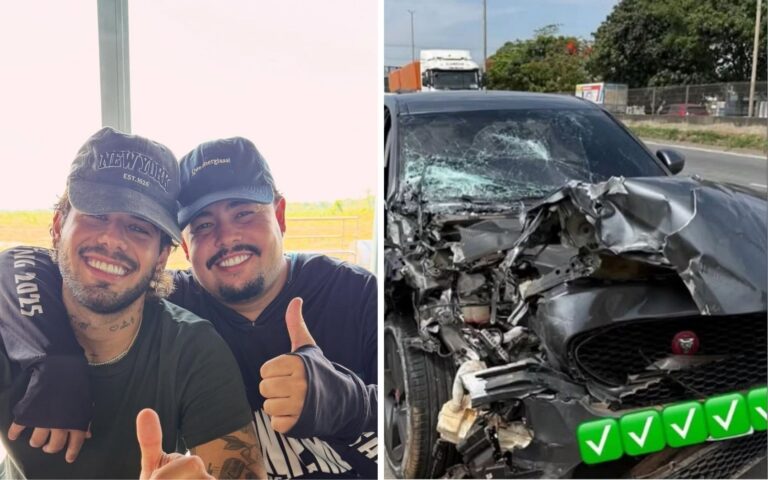 Melhor amigo de Zé Felipe desabafa após acidente de carro em Goiânia