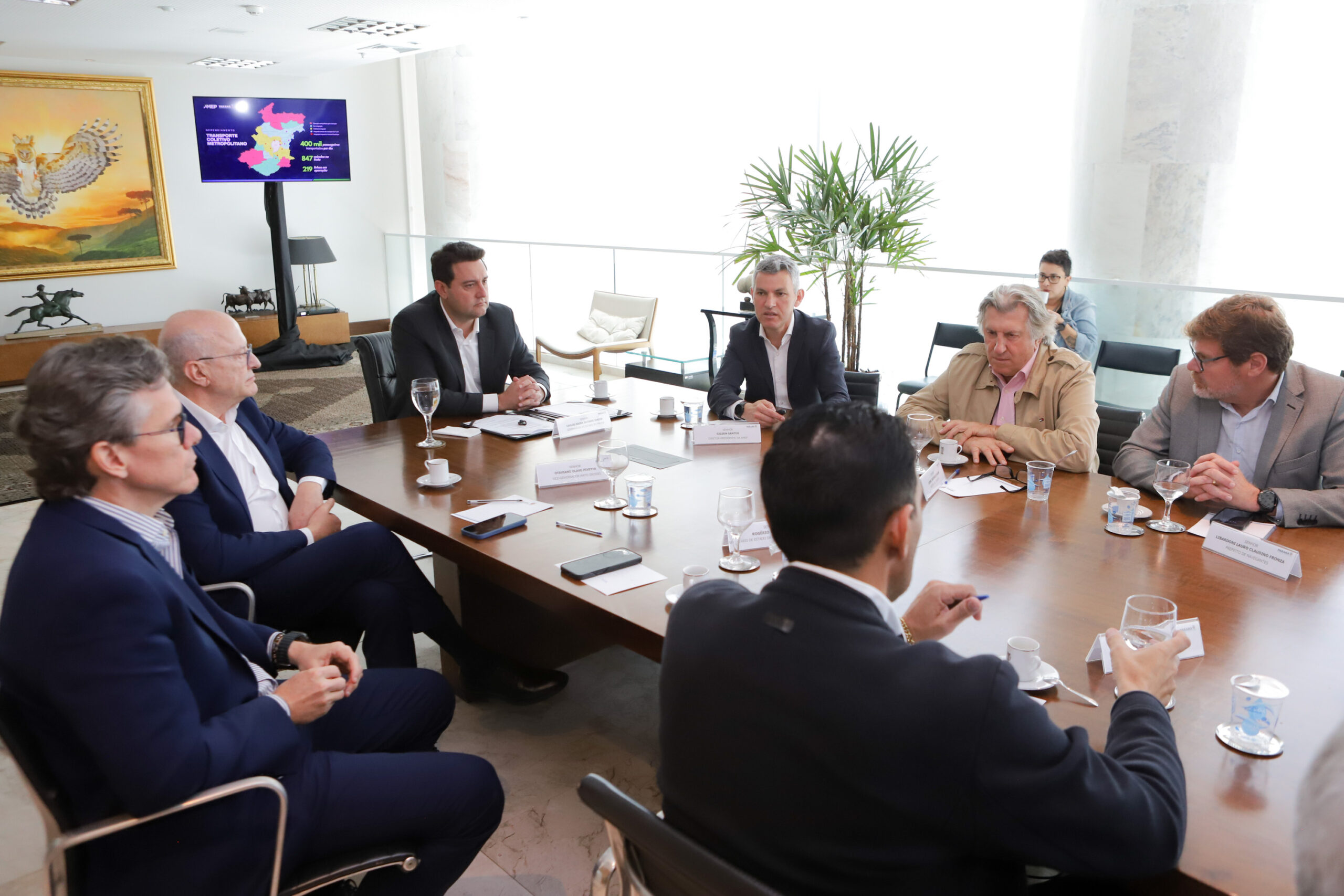 Ratinho Jr apresenta o Bonde Digital do Paraná a prefeitos de Santa Catarina