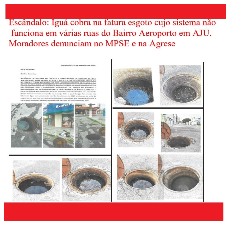 Iguá Sob Suspeita: Moradores de Aracaju Denunciam Cobrança Indevida por Serviço de Esgoto Inexistente