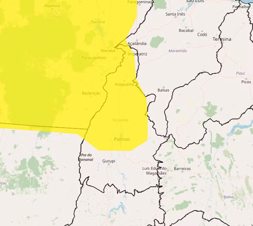 Tocantins em Alerta: Inmet Adverte para Chuvas Intensas e Ventos Fortes em Grande Parte do Estado