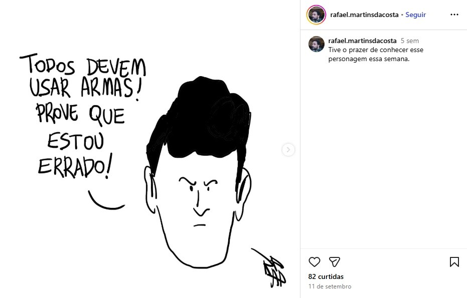 Justiça suspende afastamento de professor por charge sobre Charlie Kirk