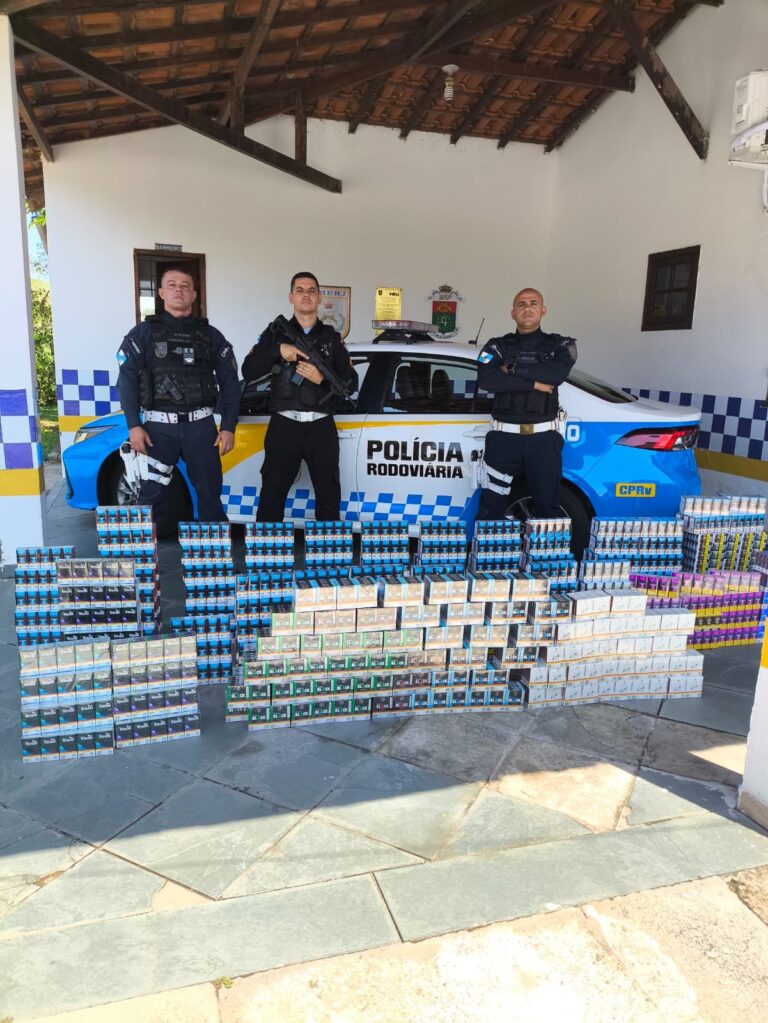 Cinco mil maços de cigarro são apreendidos em Piraí
