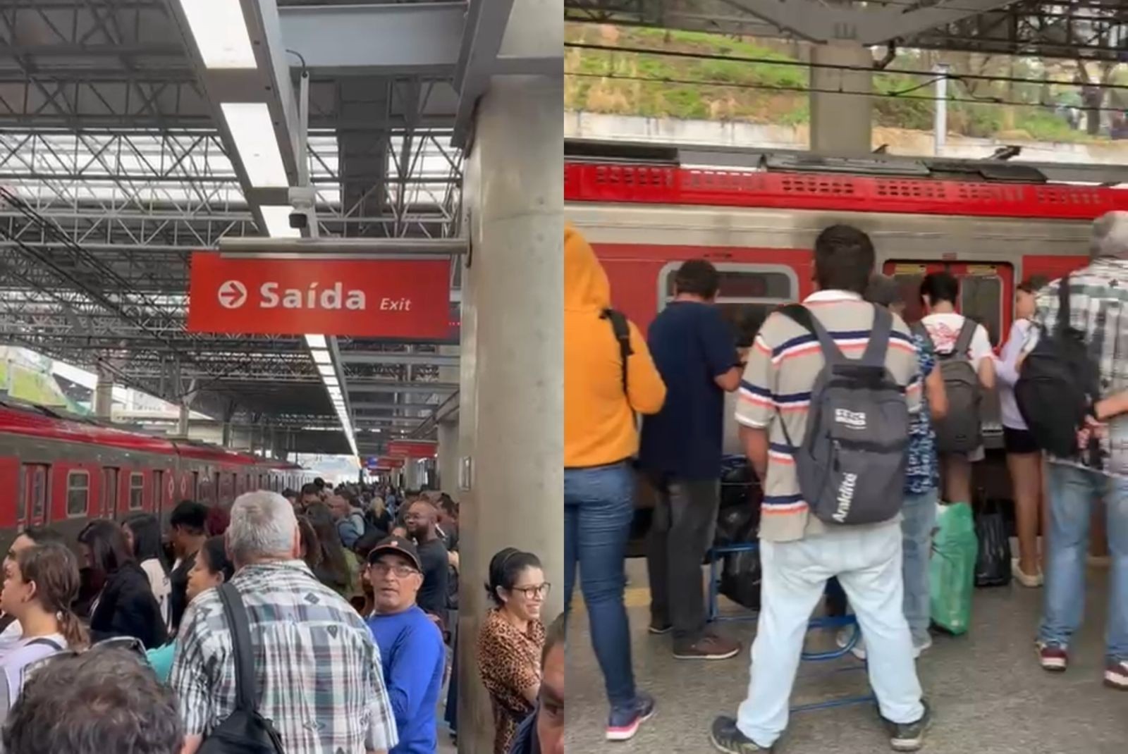 Furto de cabos reduz velocidade da Linha 7-Rubi e causa aglomeração