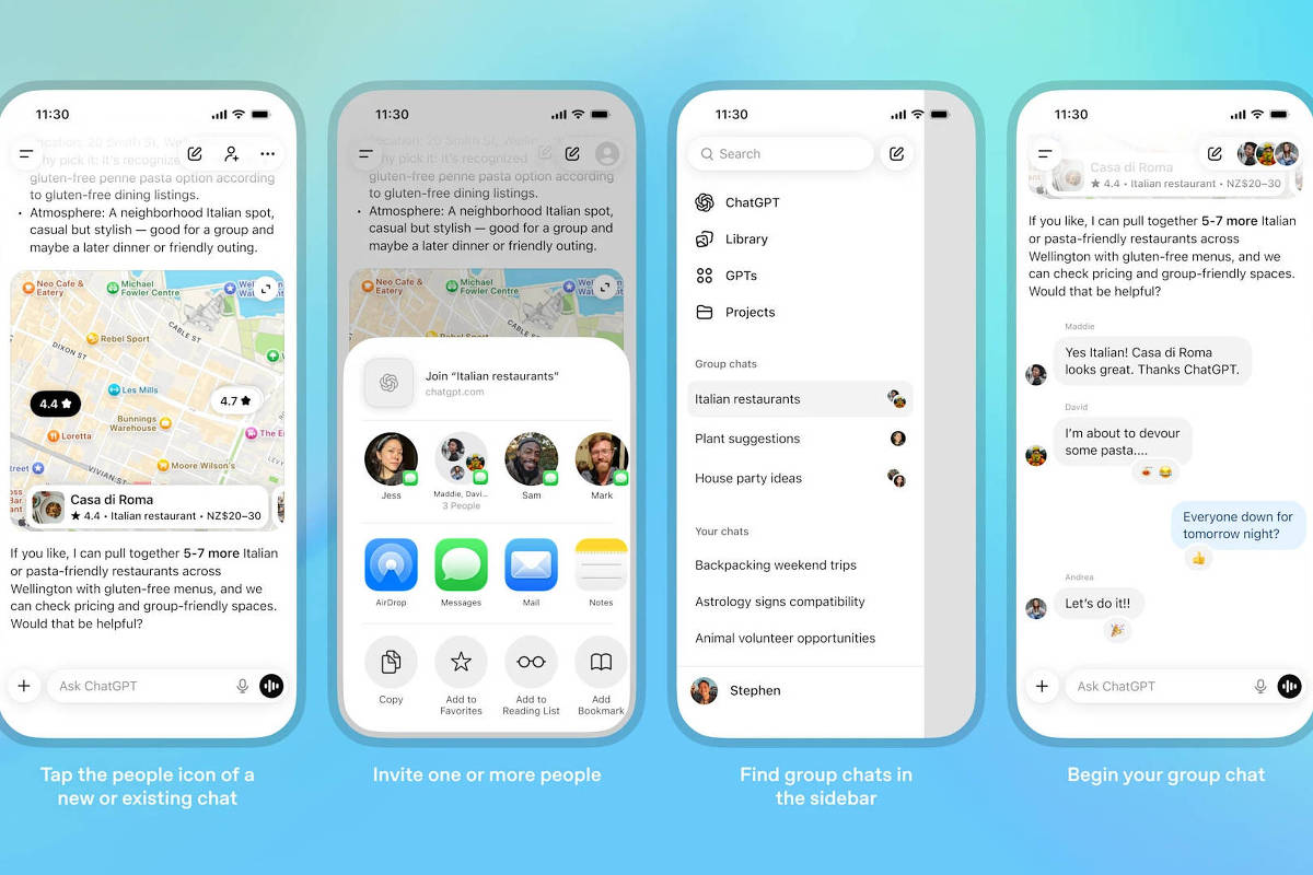 OpenAI apresenta nova função de grupos no ChatGPT com emojis e memes gerados por IA