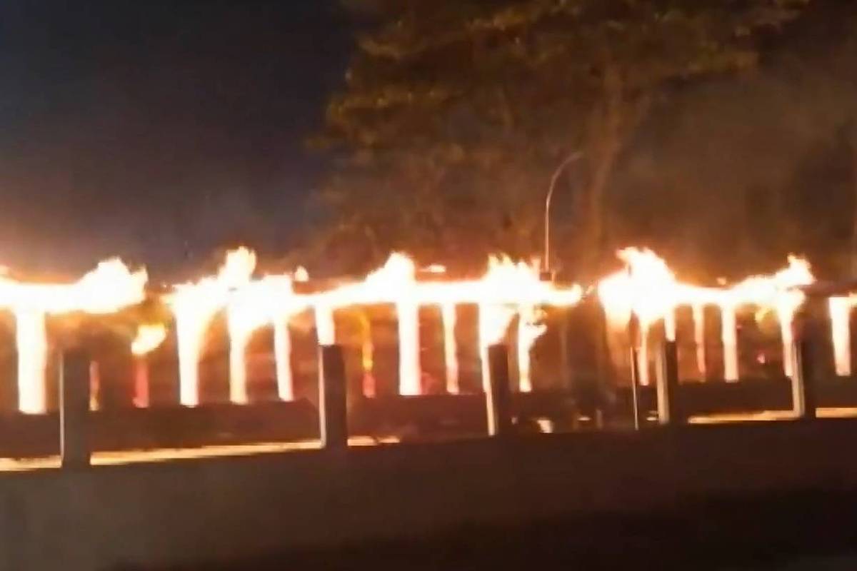 Incêndio atinge trem carregado de celulose em Cubatão, SP