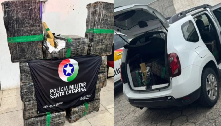 Flagrante em Águas Mornas: Jovem é Preso com Quase 300 kg de Maconha em Abordagem Policial