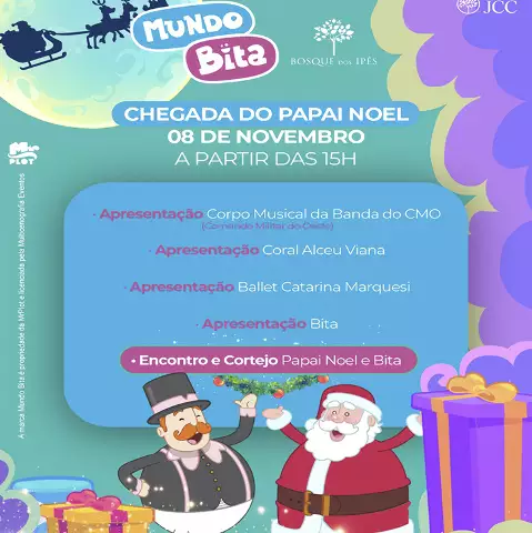 Natal Mágico com Bita e Papai Noel Ilumina o Bosque dos Ipês