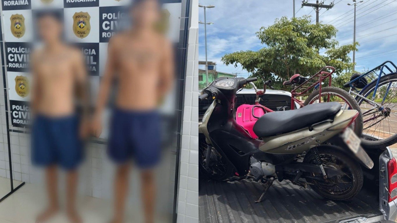 Dupla com Ficha Criminal Extensa é Presa por Furto de Moto Escondida em Banheiro em Caracaraí