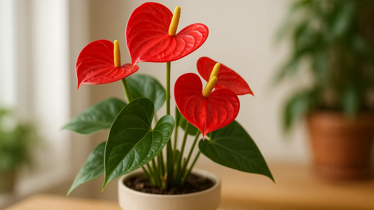 Antúrio exuberante: segredos para floração contínua e decoração impecável