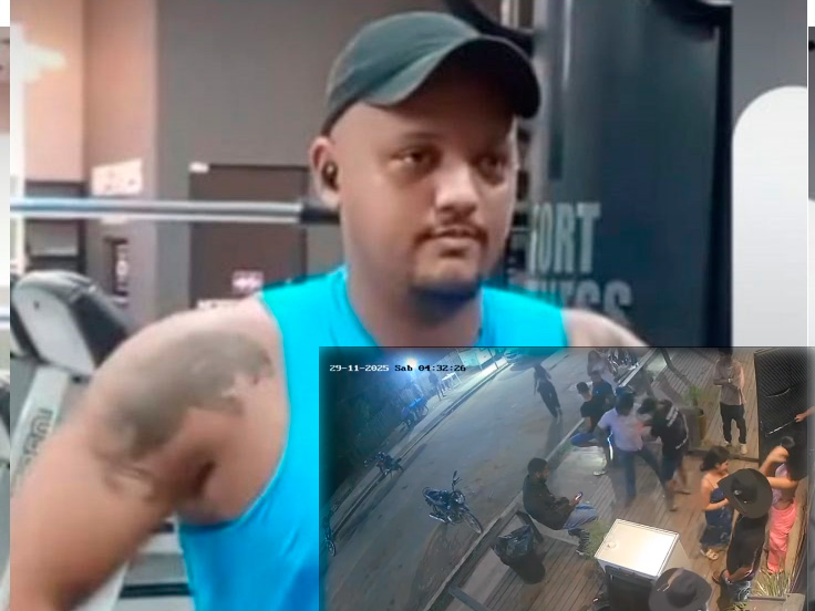 Câmera flagra homicídio de segurança em frente à tabacaria em Machadinho do Oeste